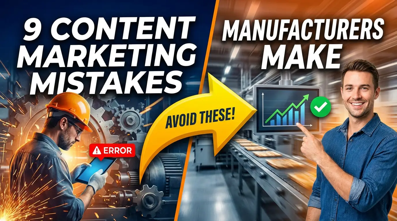 Manufacturing content marketing mistakes and fixes for lead generation