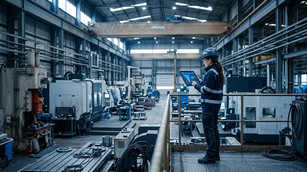 Industrial marketing dashboard for a heavy equipment facility